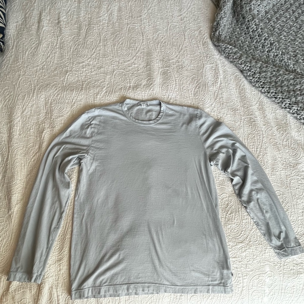 James Perse Long Sleeve Crew Neck T-Shirt